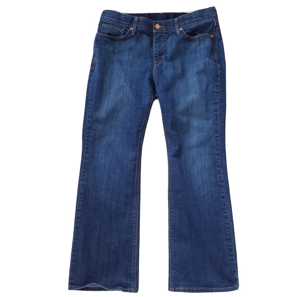 Levis 525 Womens 12 Blue Denim‎ Jeans Perfect Waist Boot Cut Stretch (32"x27")